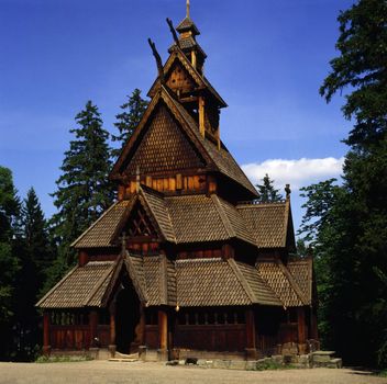 Medieval wooden church in Norway