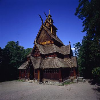 Medieval wooden church in Norway