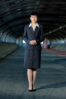 Young asian business woman standing pose with confident