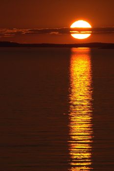 A sunset over the Bay of Fundy