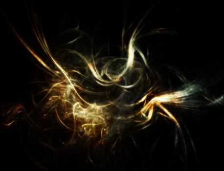 Abstract flowing wisp. colored smoke style.