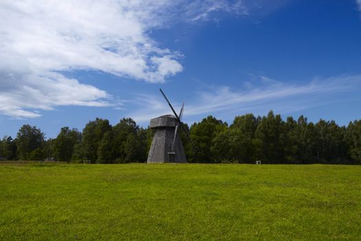 Old windmill National Museum of Lithuanian folk household RumsiskesLithuanian windmill 