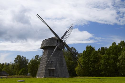 Old windmill National Museum of Lithuanian folk household RumsiskesLithuanian windmill 