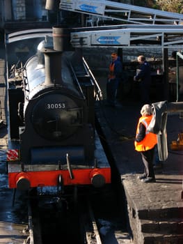 Preservation work at Swanage Preserved Steam Railway
