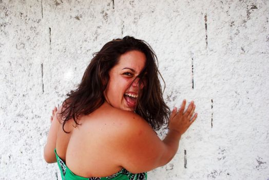 Portrait of a happy young woman.