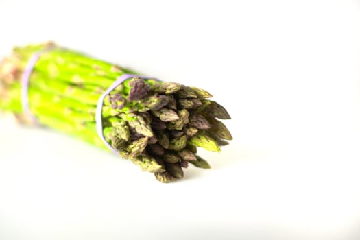 Asparagus laying on a table