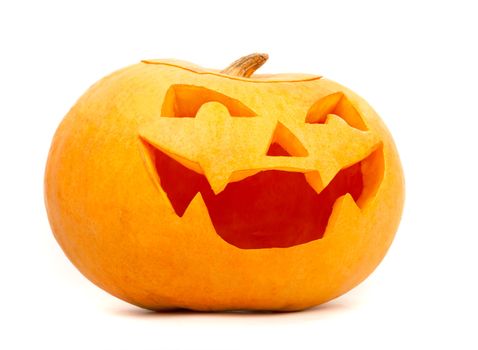 Creepy carved pumpkin face