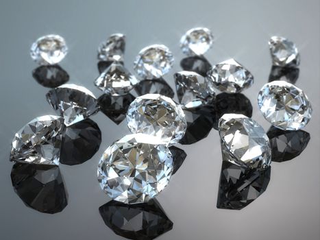 Some diamond on a table