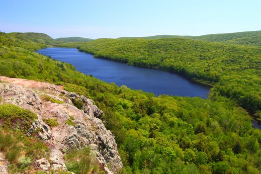 Amazing view of Lake of the Clouds at Porcupine Mountains State Park in northern Michigan.