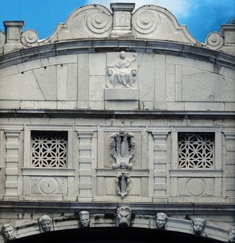 bridge of sighs close up  in Venice