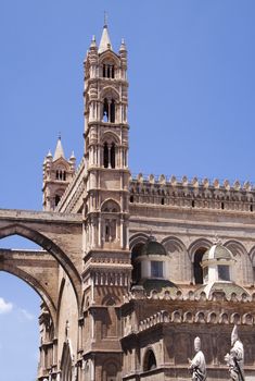 The tower of the cathedral of Palermo