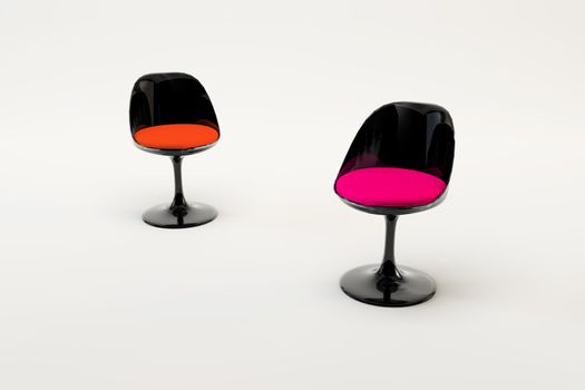 Two colored chairs