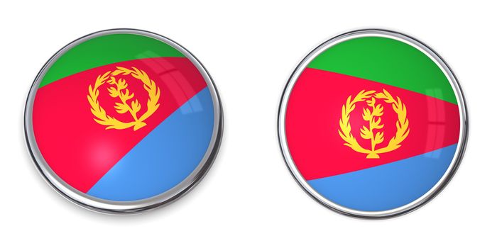 button style banner in 3D of Eritrea