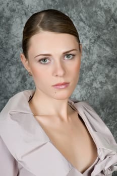 Closeup portrait of a beautiful young woman