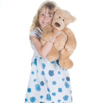 Shot of little girl playing with toy in studio