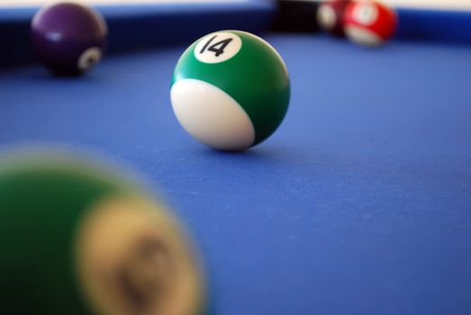 Composition of Billiard Balls on Blue Table