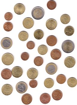 different euro coins