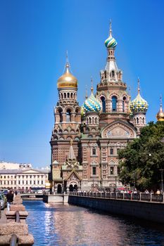 The Church of the Savior on Spilled Blood in st Petersburg (Russia) also known as Church on Spilt Blood and the Cathedral of the Resurrection of Christ