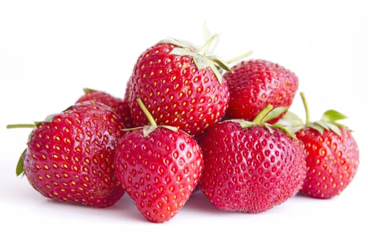 strawberry on white background shot in studio