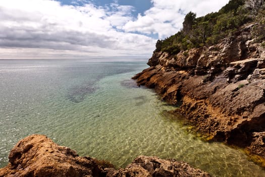 Sea cliff in the Nacional Park of Arrabida