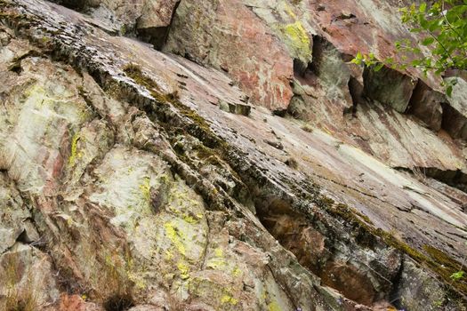 Rocks in the mountains with moss and lychens-horizontal image