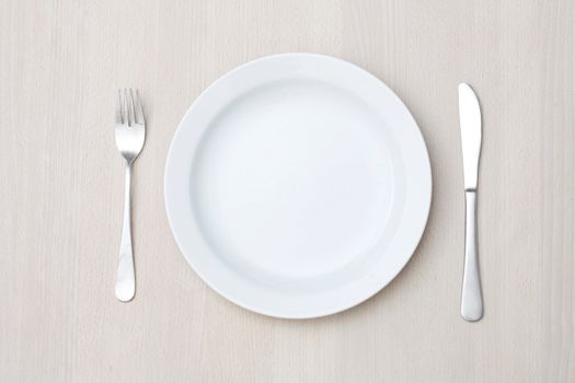 An empty plate on a table
