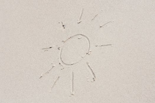 A sun symbol in the sand