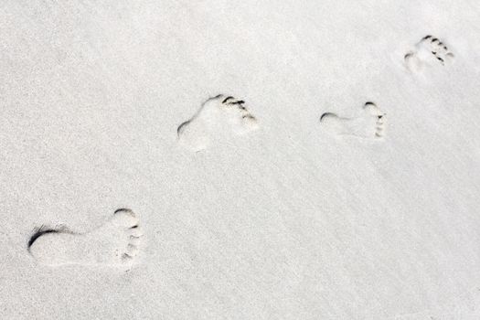 Footprints on the beach