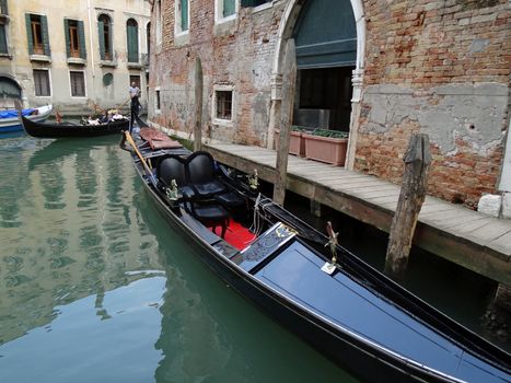 gondolas in Venice