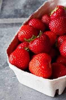 Delicious red strawberries from the garden