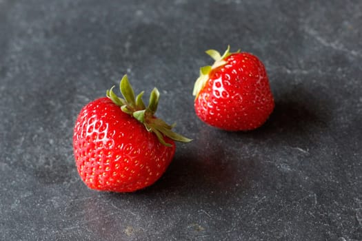 Delicious red strawberries from the garden