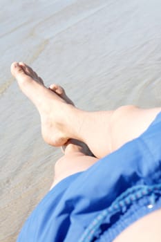 Man enjoying the ocean