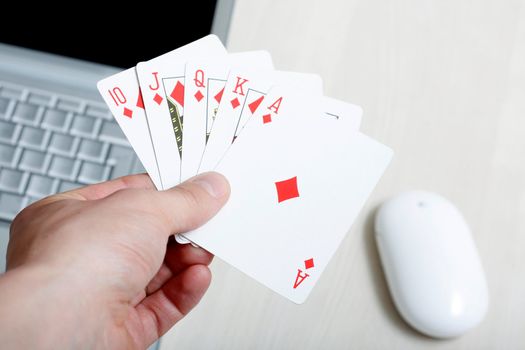 conceptual picture of online poker