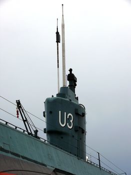 portrait of submarine in heavy weather