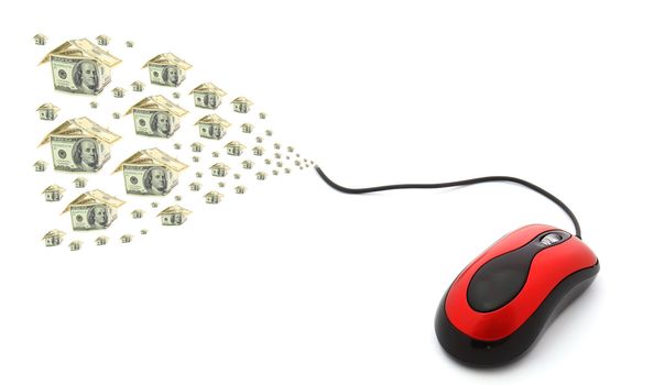 E-commerce - computer mouse and money