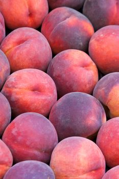 Fresh nectarines in vegetable market