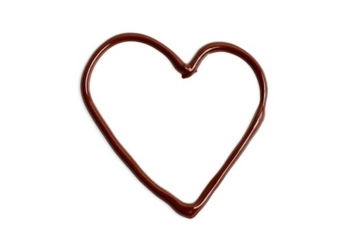 A melted chocolate heart