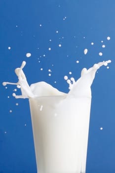 A delicious fresh glass of milk