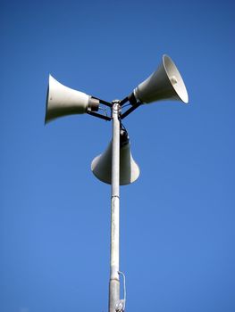 Triple loudspeaker public announcement  system