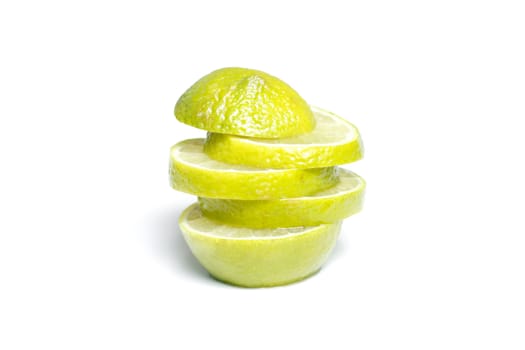 A sliced lime