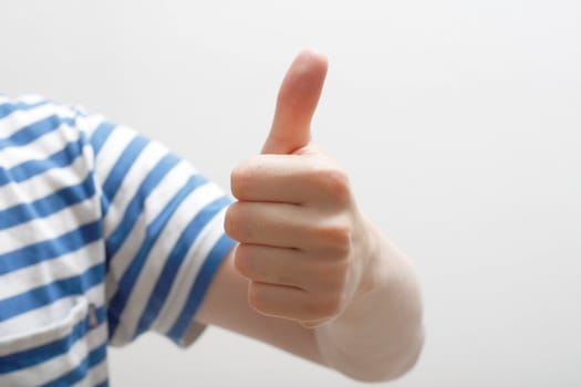 A man giving thumbs up