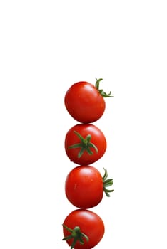 A stack of cherry tomatoes