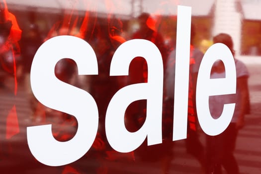 Sale sign on window