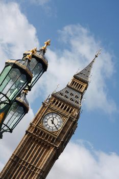 Big Ben and a street light