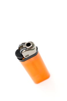 Orange lighter isolated on white