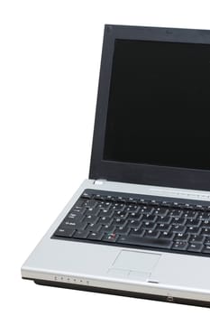 A closeup of a laptop computer