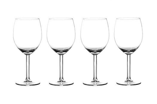 Isolated wine glasses on white