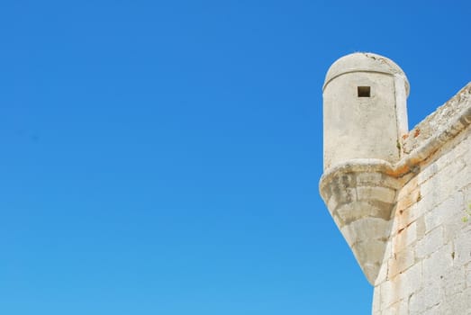 architecture detail of a old castle (sky background)