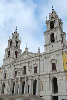 cityscape of the Monastery in Mafra, Portugal