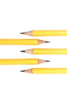 Pencils isolated on a white background